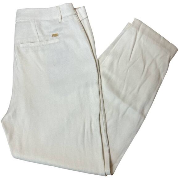 Scotch & Soda Off White Lowry Summer Edition Straight Leg Pants Women's S 30 NWT - Picture 1 of 10